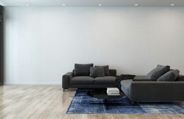 Panoramic Luxury Home Interior Furnished with Gray Sectional Sof Fremont Residential Flooring