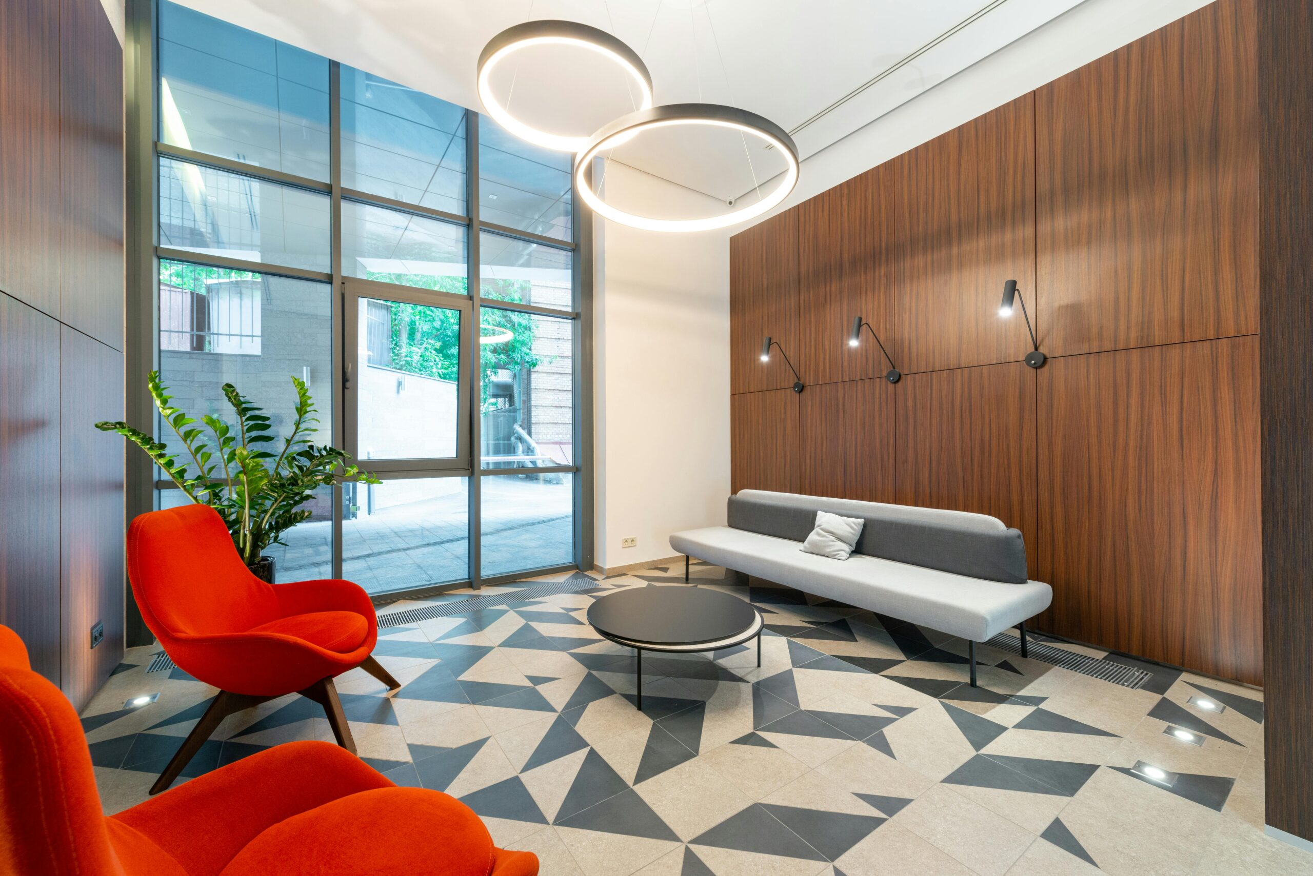 Vinyl Flooring Design - Black and White Tiles