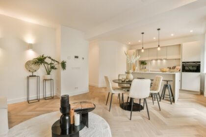 carpet and hardwood options for open floor plans