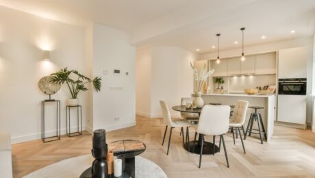 carpet and hardwood options for open floor plans